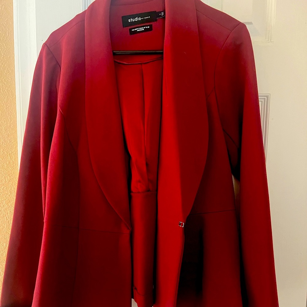Beautiful, red peplum Blazer